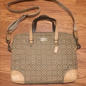 Authentic Coach Laptop Case Tab and Brown